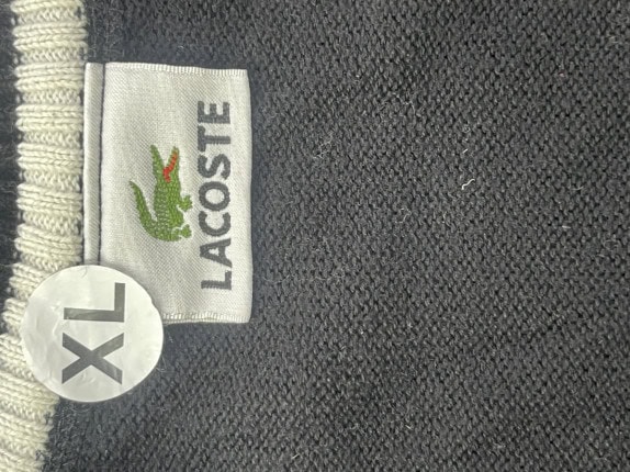 LACOSTE ΠΟΥΛΟΒΕΡ V NECK MINIMAL NAVY ΑΝΤΡΙΚΟ PRE OWNED XL