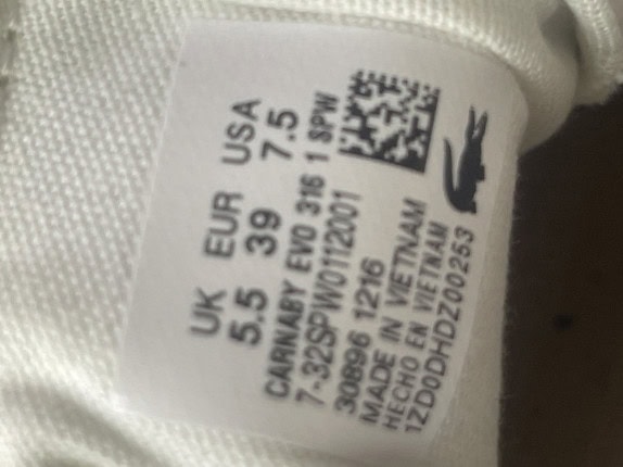 LACOSTE SNEAKERS MINIMAL OFF WHITE DONNA PRE OWNED EU 39