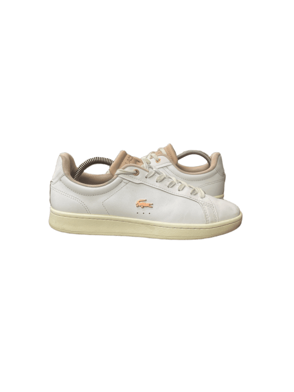 LACOSTE SNEAKERS MINIMAL OFF WHITE UNISEX PRE OWNED EU 39