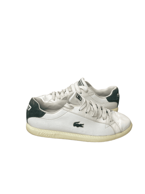 LACOSTE SNEAKERS MINIMAL BIANCO VERDE UOMO PRE OWNED EU 40