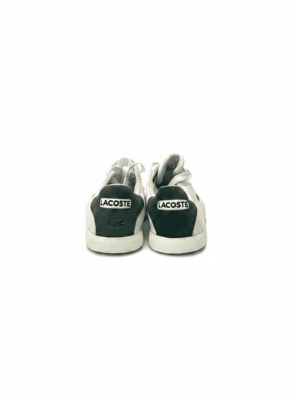 LACOSTE SNEAKERS MINIMAL BIANCO VERDE UOMO PRE OWNED EU 40