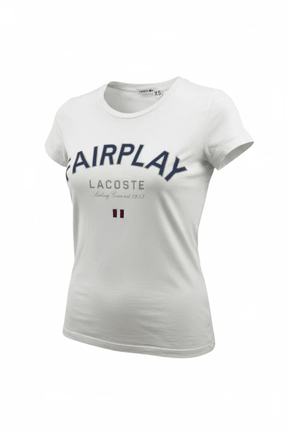 LACOSTE T-SHIRT "FAIRPLAY" SAILING GEAR ΛΕΥΚΟ ΓΥΝΑΙΚΕΙΟ XS