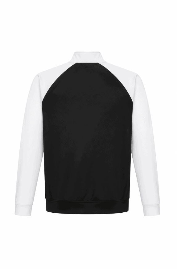 LACOSTE TRACK JACKET ATHLETIC BLACK WHITE MEN PRE OWNED L