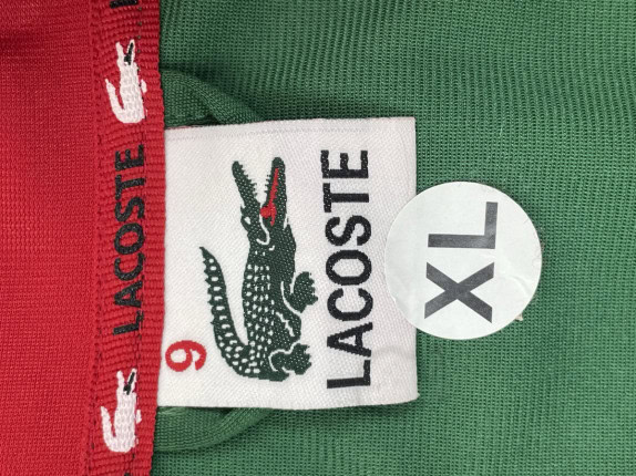 LACOSTE TRACK JACKET RETRO ΠΡΑΣΙΝΟ ΚΟΚΚΙΝΟ ΑΝΤΡΙΚΟ PRE OWNED XL