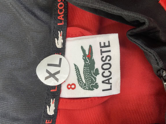 LACOSTE TRACK JACKET SPORTSWEAR ROSSO UOMO PRE OWNED XL