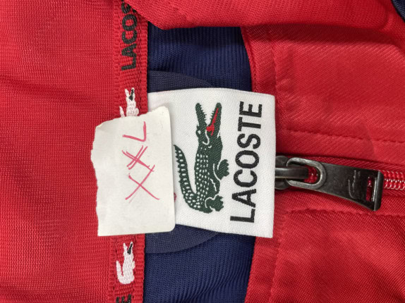 LACOSTE TRACK JACKET SPORTSWEAR NAVY ΚΟΚΚΙΝΟ ΑΝΤΡΙΚΟ PRE OWNED XXL