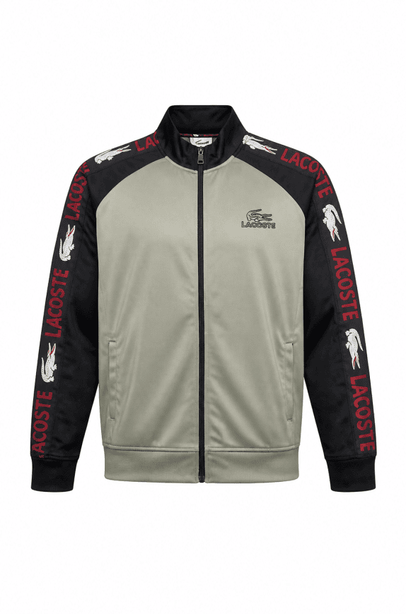 LACOSTE TRACK JACKET SPORTY BLACK AND GREY ΑΝΤΡΙΚΟ PRE OWNED L