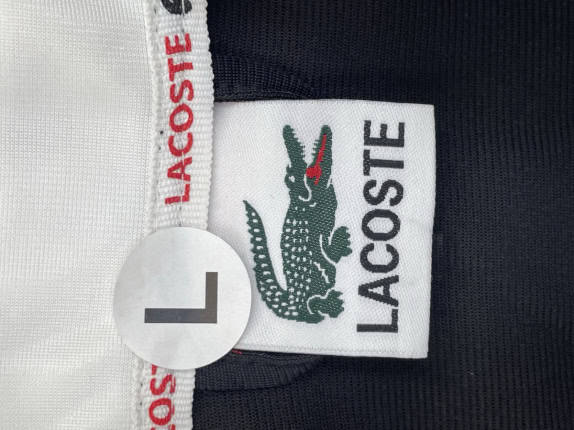 LACOSTE TRACK JACKET SPORTY BLACK WHITE ΑΝΤΡΙΚΟ PRE OWNED L