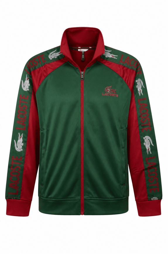 LACOSTE TRACK JACKET SPORTY GREEN RED ΑΝΤΡΙΚΟ PRE OWNED M