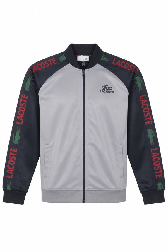 LACOSTE TRACK JACKET SPORTY GREY BLACK ΑΝΤΡΙΚΟ PRE OWNED XL