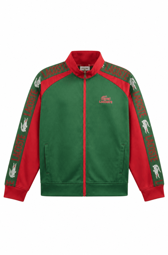 LACOSTE TRACK JACKET SPORTIVO VERDE UOMO PRE OWNED XL