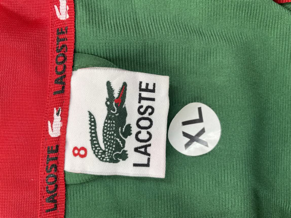 LACOSTE TRACK JACKET SPORTY ΠΡΑΣΙΝΟ ΚΟΚΚΙΝΟ ΑΝΤΡΙΚΟ PRE OWNED XL