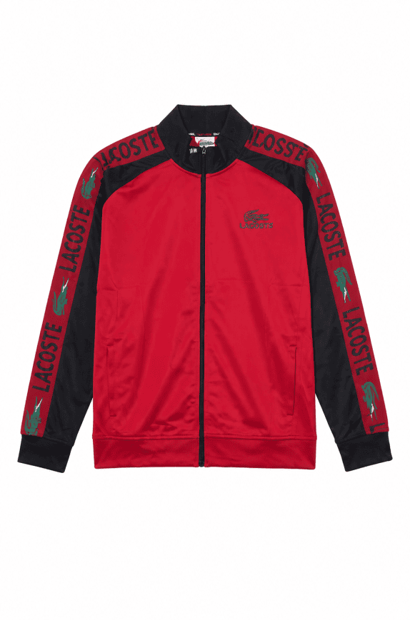 LACOSTE TRACK JACKET SPORTY RED MENS PRE OWNED XL