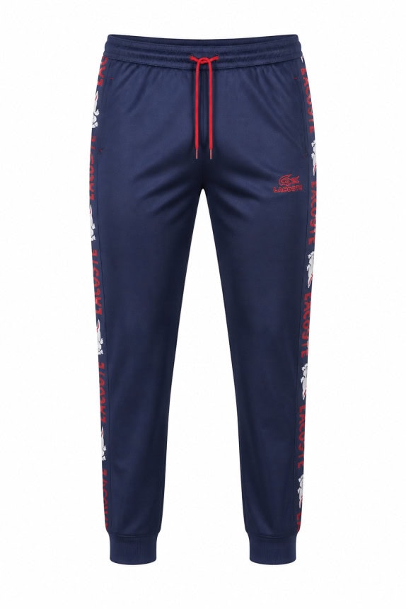 LACOSTE TRACK PANTS LOGO NAVY MEN PRE OWNED XXL