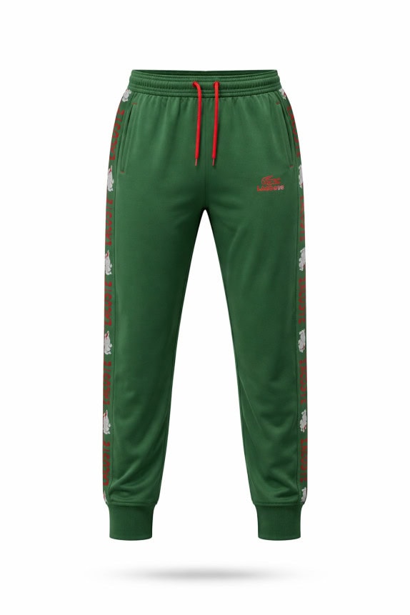 LACOSTE TRACK PANTS RETRO GREEN MEN PRE OWNED XL