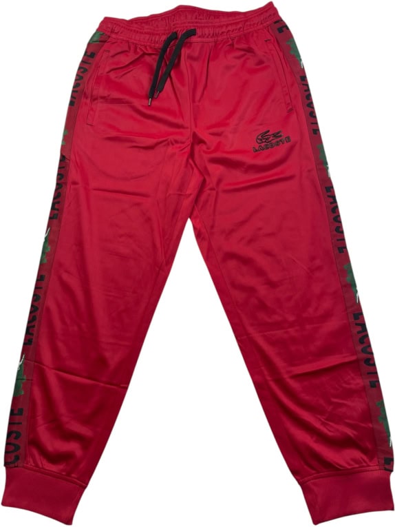 LACOSTE TRACK PANTS SPORTSWEAR ΚΟΚΚΙΝΟ ΑΝΤΡΙΚΟ PRE OWNED L