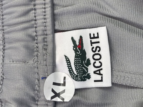 LACOSTE TRACK PANTS STREETWEAR ΓΚΡΙ ΑΝΤΡΙΚΟ PRE OWNED XL