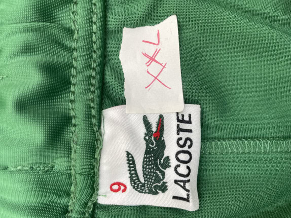 LACOSTE PANTALONI TUTA STREETWEAR VERDE UOMO PRE OWNED XXL