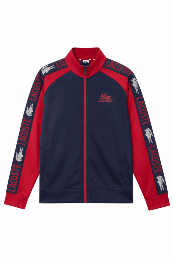 LACOSTE ΖΑΚΕΤΑ TRACK CLASSIC ΜΠΛΕ ΚΟΚΚΙΝΟ ΑΝΤΡΙΚΟ PRE OWNED XL