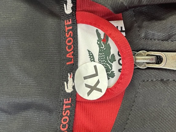 LACOSTE ΖΑΚΕΤΑ TRACK RED BLACK ΑΝΤΡΙΚΟ PRE OWNED XL