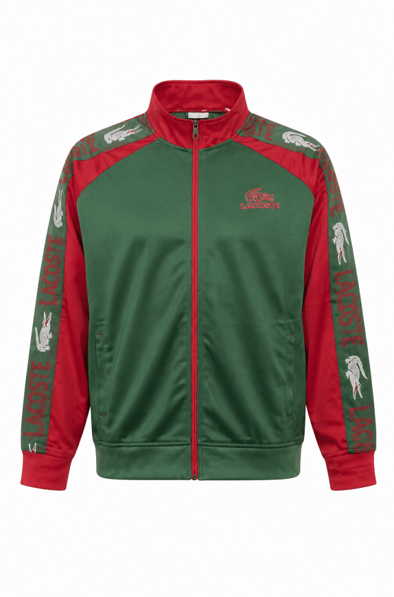LACOSTE ΖΑΚΕΤΑ TRACK RETRO ΠΡΑΣΙΝΟ ΑΝΤΡΙΚΟ PRE OWNED L