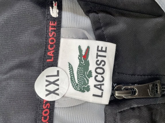 LACOSTE ΖΑΚΕΤΑ ΤΡΑΚ ΜΕ LOGO ΑΝΘΡΑΚΙ ΜΑΥΡΟ ΑΝΤΡΙΚΟ PRE OWNED XXL