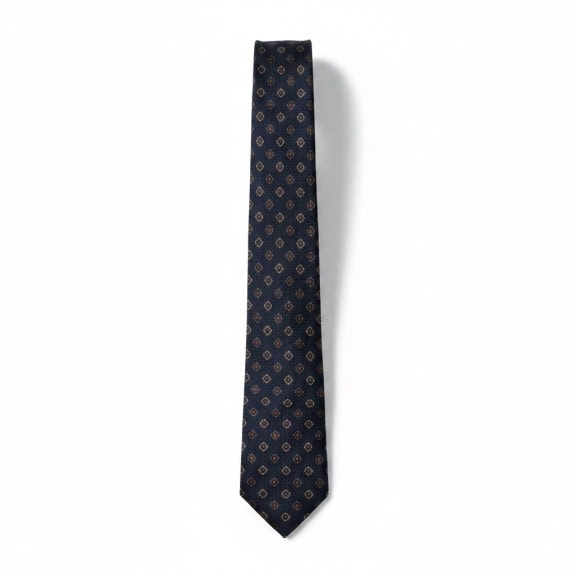 LANVIN PARIS TIE CLASSIC NAVY MENS PRE OWNED