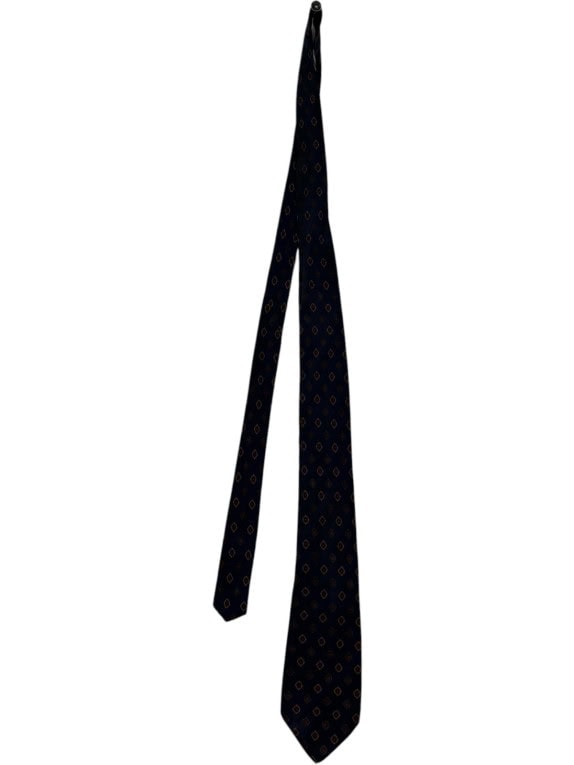 LANVIN PARIS ΓΡΑΒΑΤΑ ΚΛΑΣΙΚΗ ΣΚΟΥΡΟ ΜΠΛΕ ΑΝΤΡΙΚΟ PRE OWNED