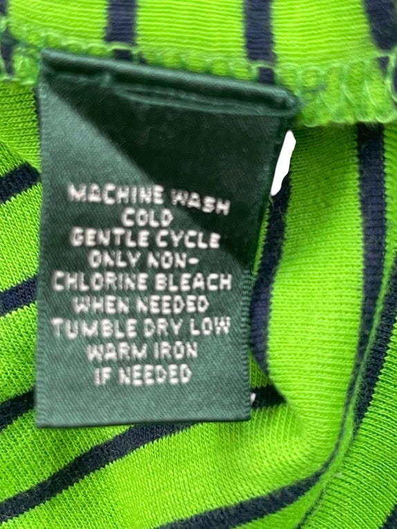 LAUREN RALPH LAUREN ΚΟΝΤΟΜΑΝΙΚΗ ΜΠΛΟΥΖΑ ΡΙΓΕ ΠΡΑΣΙΝΗ NAVY ΓΥΝΑΙΚΕΙΟ PRE OWNED S