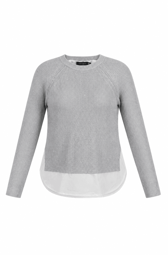 LAUREN RALPH LAUREN MAGLIA IN MAGLIA MINIMAL GRIGIO DONNA PRE OWNED XS