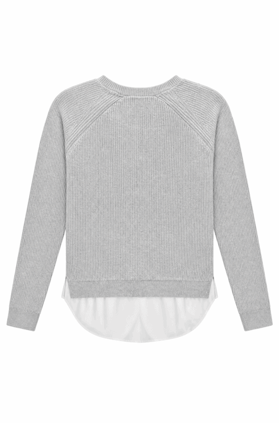LAUREN RALPH LAUREN ΠΛΕΚΤΟ ΠΟΥΛΟΒΕΡ MINIMAL ΓΚΡΙ ΓΥΝΑΙΚΕΙΟ PRE OWNED XS