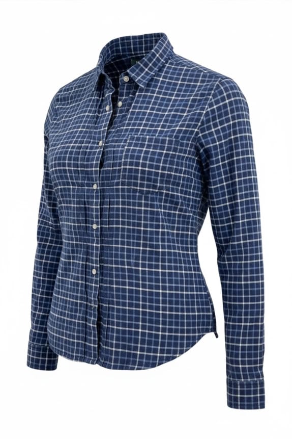 LAUREN RALPH LAUREN ΠΟΥΚΑΜΙΣΟ CLASSIC NAVY ΓΥΝΑΙΚΕΙΟ PRE OWNED S