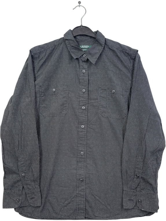 LAUREN RALPH LAUREN Πουκάμισο Polka Dot Μαύρο Unisex Large