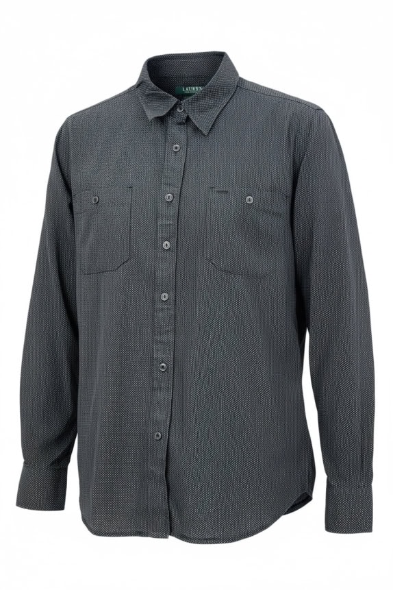 LAUREN RALPH LAUREN Camicia a pois Nero Unisex Large