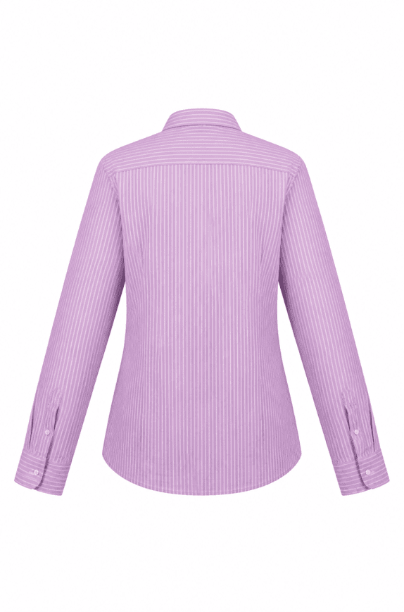 LAUREN RALPH LAUREN STRIPED SHIRT CLASSIC LILAC WOMEN PRE OWNED L