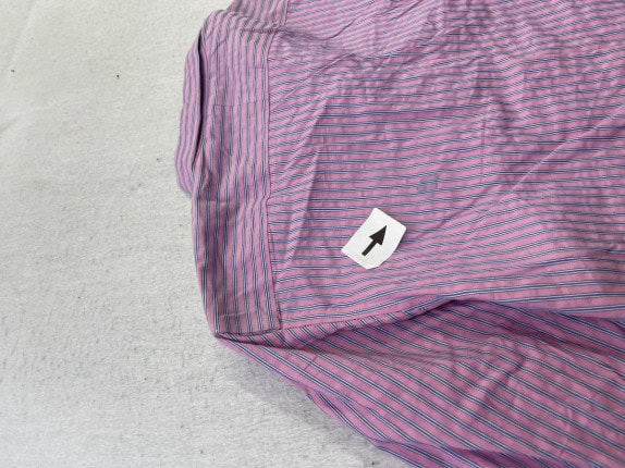 LAUREN RALPH LAUREN STRIPED SHIRT CLASSIC LILAC WOMEN PRE OWNED L