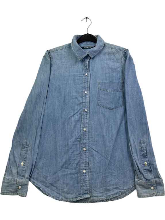 LAUREN RALPH LAUREN ΠΟΥΚΑΜΙΣΟ ΤΖΙΝ VINTAGE ΜΠΛΕ ΓΥΝΑΙΚΕΙΟ L pre-owned