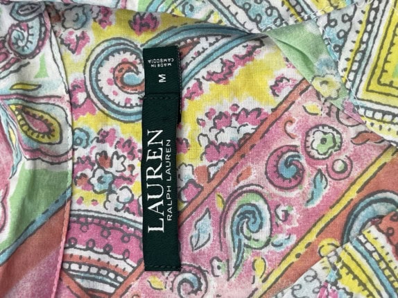 LAUREN RALPH LAUREN ΠΟΥΚΑΜΙΣΟ VINTAGE ΠΟΛΥΧΡΩΜΟ ΓΥΝΑΙΚΕΙΟ PRE OWNED M