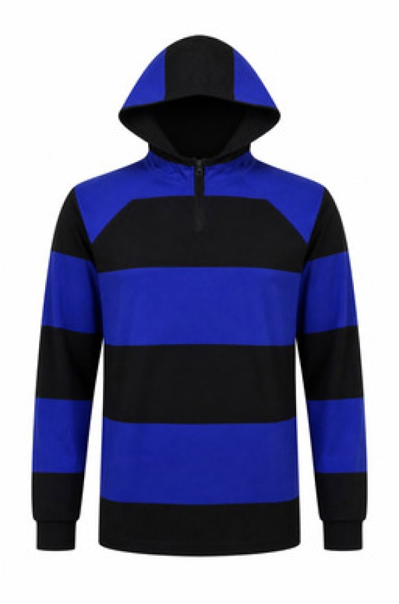 LEE ΑΝΔΡΙΚΟ HOODIE ΡΙΓΕ ΜΠΛΕ ΜΑΥΡΟ PRE OWNED XL 90S