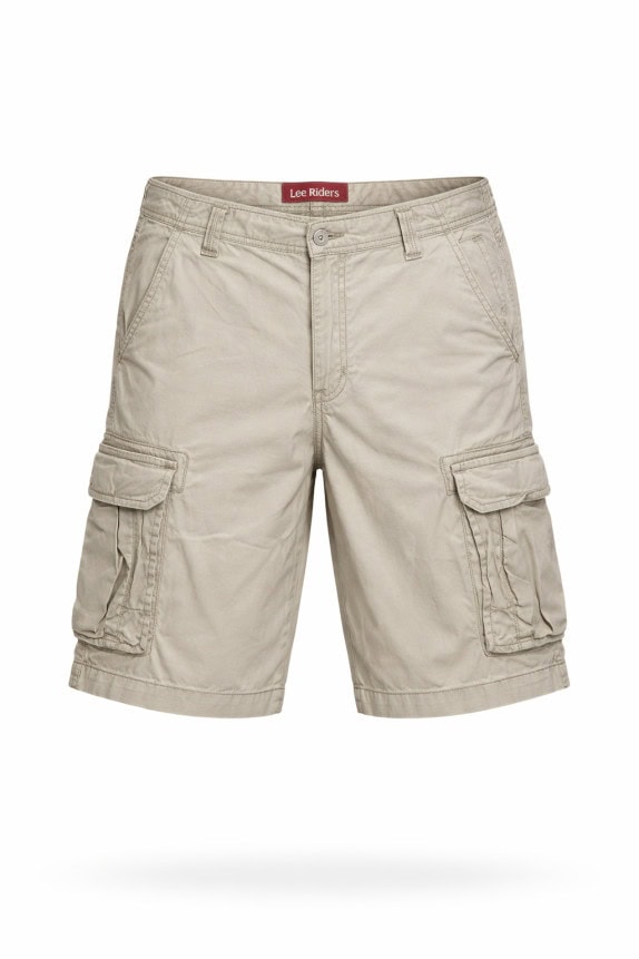 LEE DUNGAREES CARGO BERMUDA BEIGE MEN PRE OWNED M