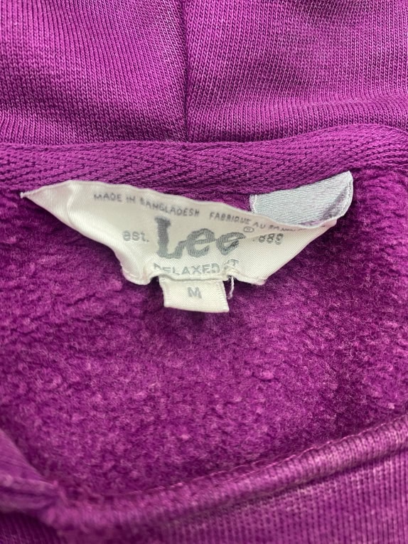 LEE Φούτερ με Κουκούλα Casual Pocket Μωβ Γυναικείο M