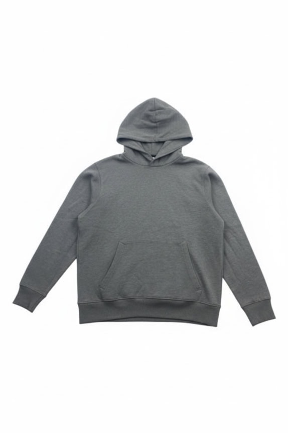 LEE HOODIE CASUAL SWEATSHIRT COMFORT FIT GREY MELANGE MEN'S LARGE