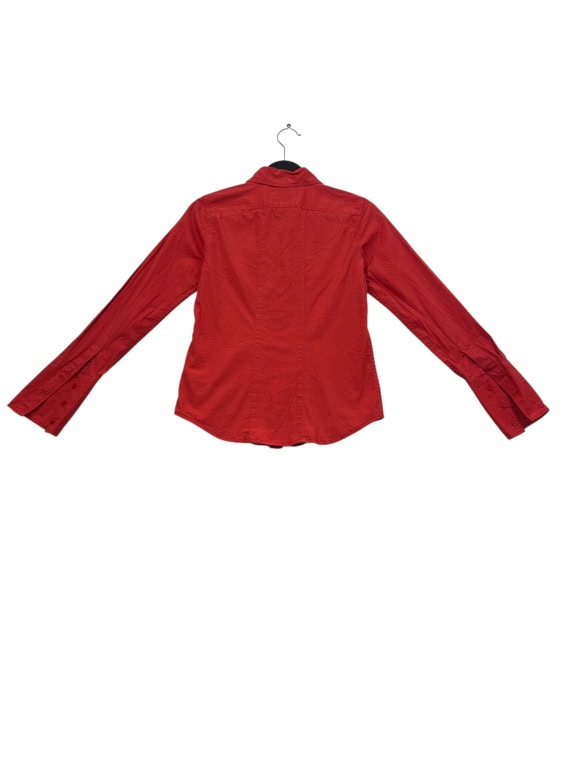 LEE WOMEN'S CASUAL SHIRT WITH EMBROIDERED LOGO RED XS