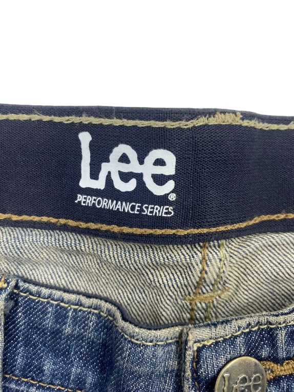 LEE JEANS pantaloni denim casual con patch logo in pelle blu da uomo 6XL (W50)