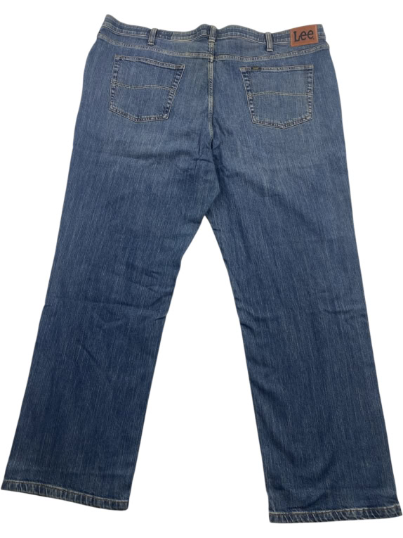 LEE JEANS pantaloni denim casual con patch logo in pelle blu da uomo 6XL (W50)