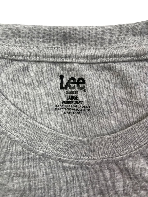 LEE ΜΠΛΟΥΖΑ ΜΑΚΡΥΜΑΝΙΚΗ BASIC ΓΚΡΙ ΑΝΤΡΙΚΟ LARGE pre-owned
