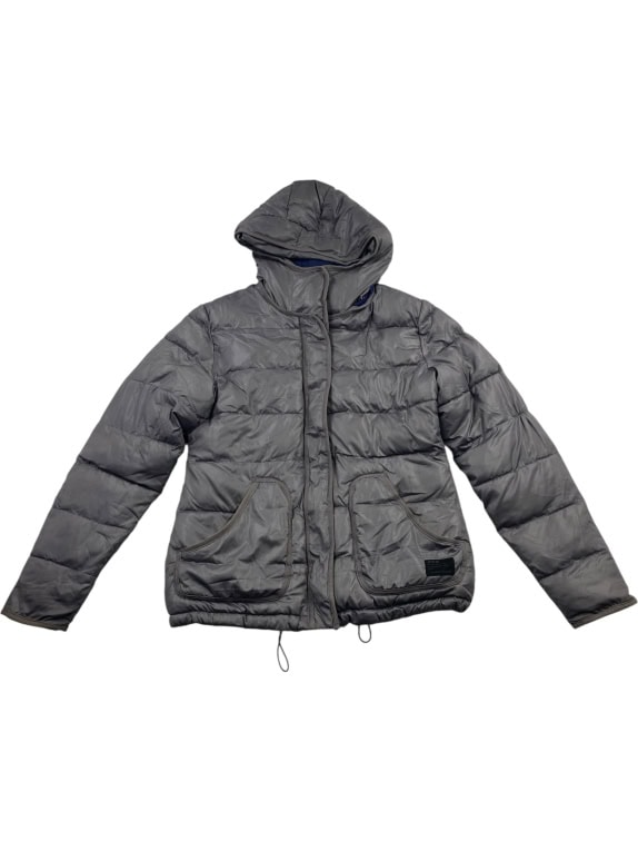 Lee Μπουφάν Puffer Casual Logo Γκρι Ανδρικό L