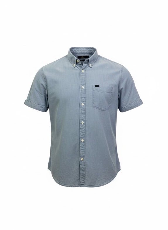 Lee Πουκάμισο Casual Indigo Logo Γαλάζιο Ανδρικό L
