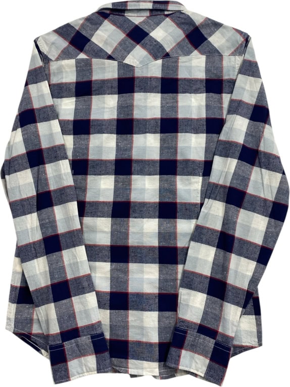 LEE ΠΟΥΚΑΜΙΣΟ ΜΑΚΡΥΜΑΝΙΚΟ CHECKED SLIM FIT ΜΠΛΕ/ΚΟΚΚΙΝΟ ΓΥΝΑΙΚΕΙΟ SMALL
