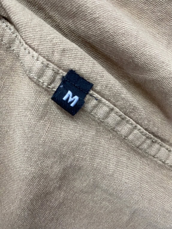 LEE CAMICIA MAO IN LINO MARRONE DA UOMO M